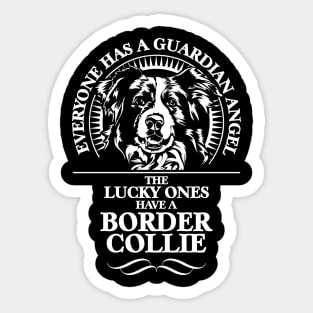 Border Collie Guardian Angel dog saying Sticker